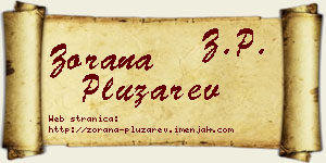 Zorana Plužarev vizit kartica